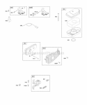 Air Cleaner Brake Exhaust System Ignition Diagram and Parts List for 10S902-0554-B1  Briggs and Stratton Engine